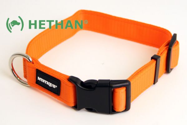 Nylon Halsband Profi 30mm neon orange 50 - 60 cm